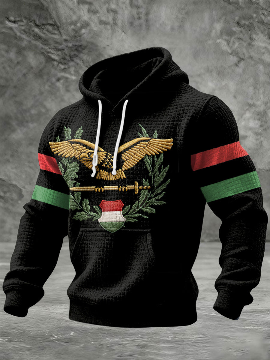 Retro magyar zászló sas hoodie