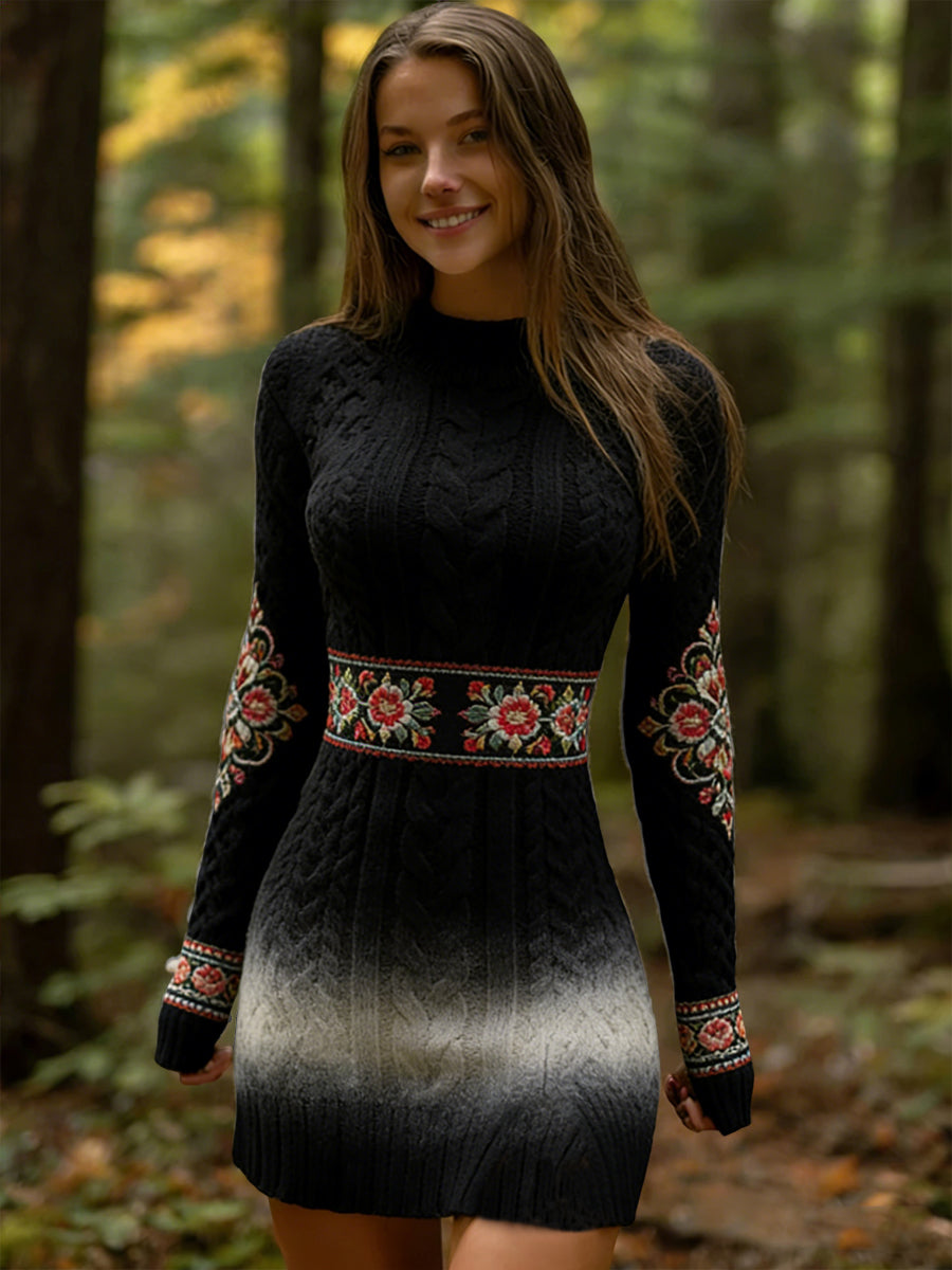 Női vintage magyar virágos ruha