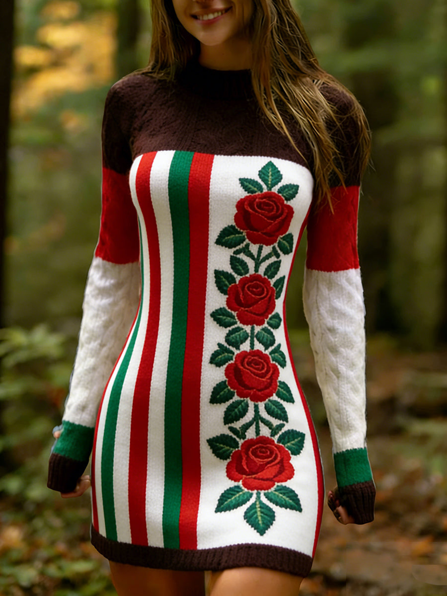 Női vintage magyar művészet kényelmes kötött ruha