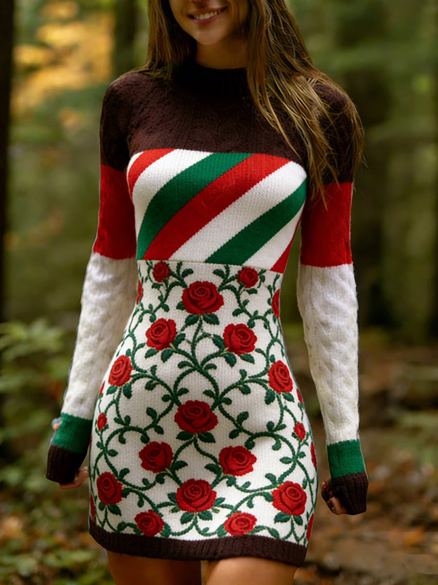 Női vintage magyar művészet kényelmes kötött ruha