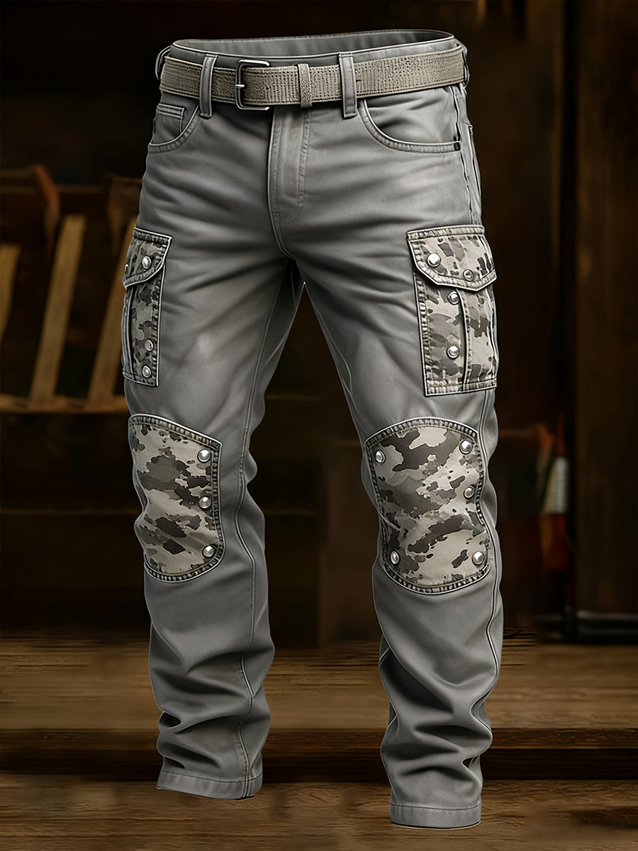 Férfi retro üzleti stílus alkalmi munka nadrág