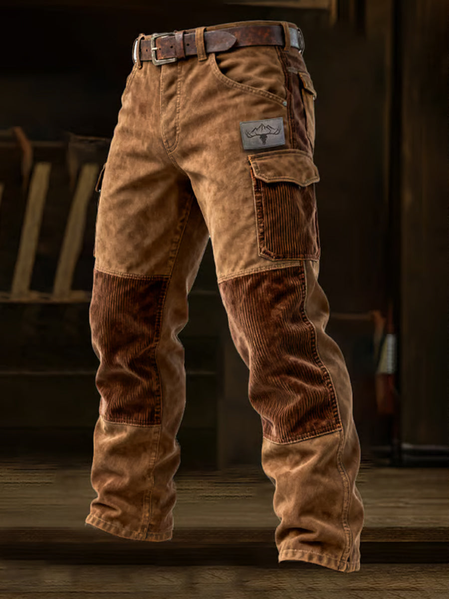 Férfi retro üzleti stílus alkalmi munka nadrág