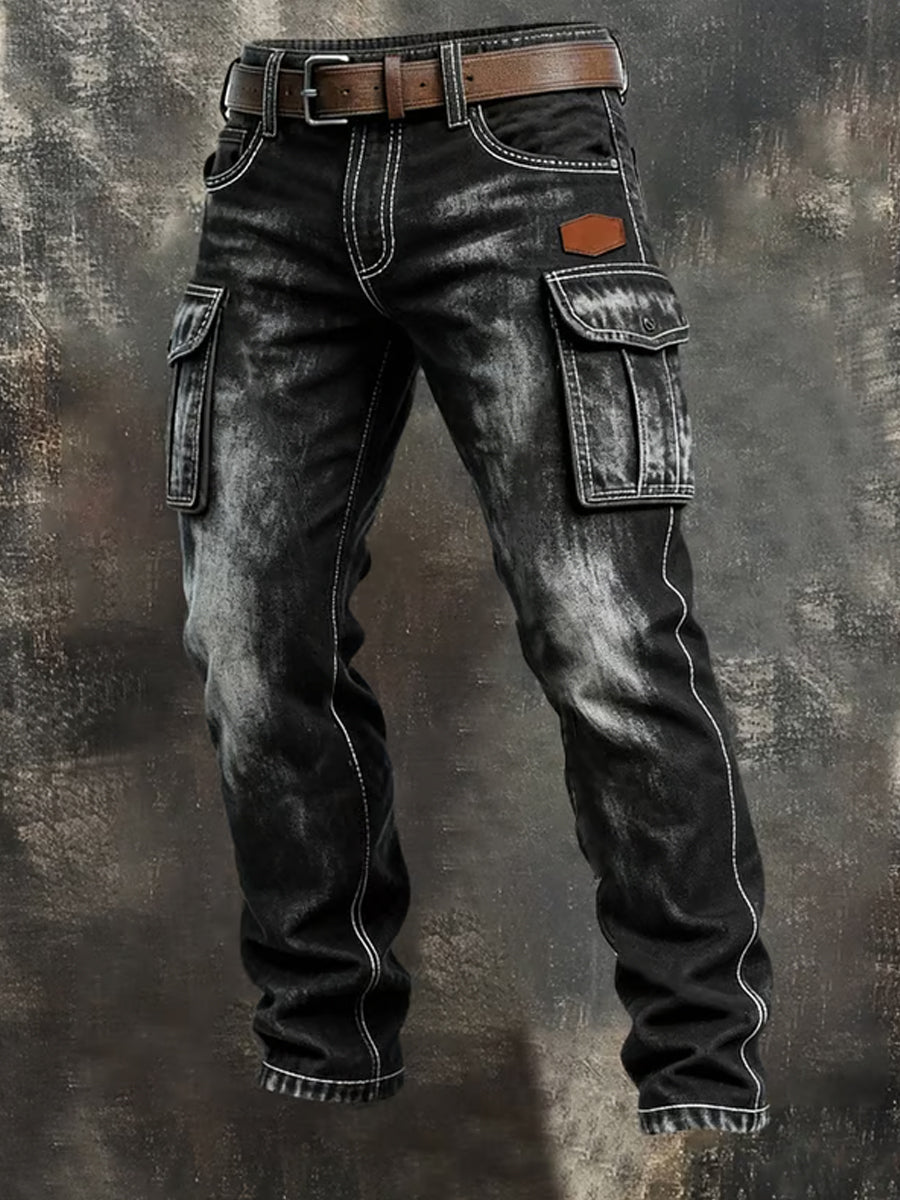 Férfi retro üzleti stílus alkalmi munka nadrág