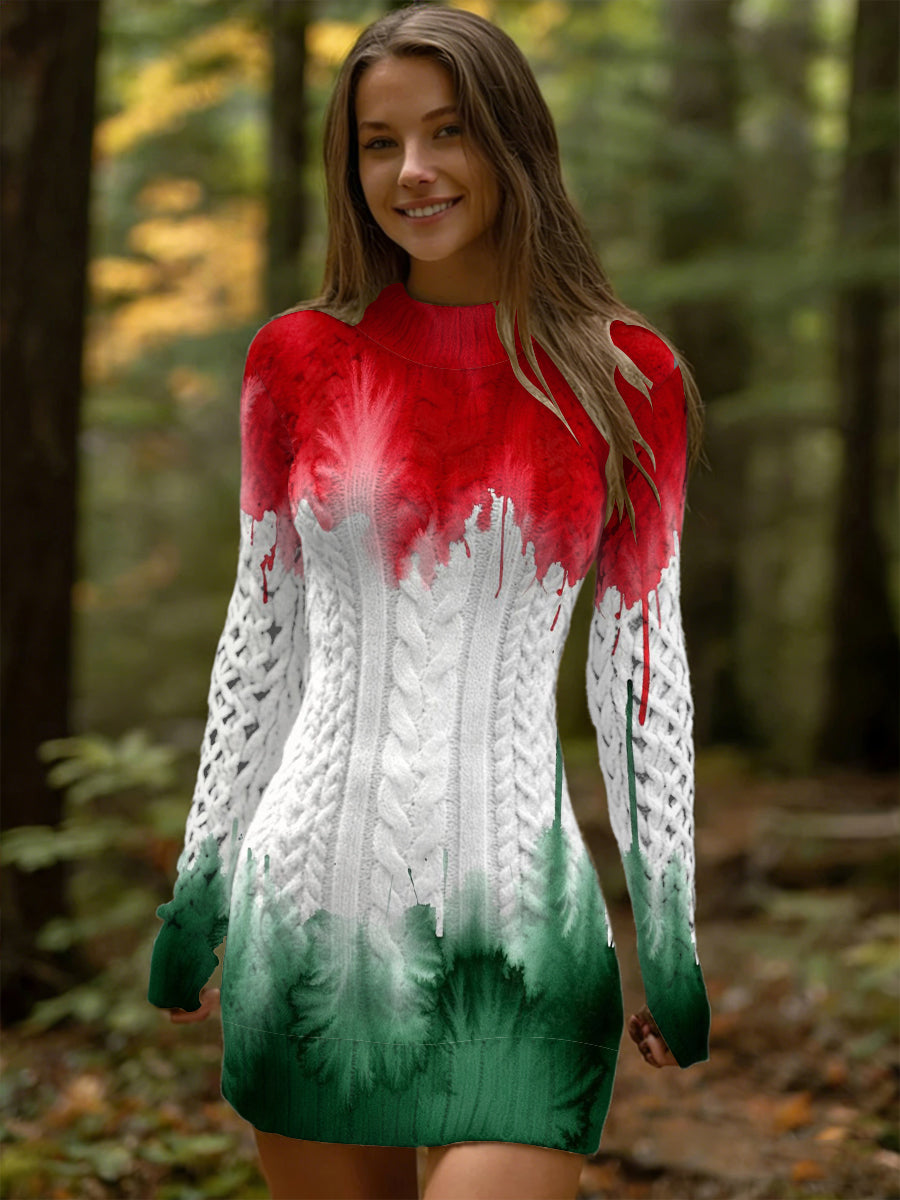 Női magyar zászló nyomtatás minimalista ruha