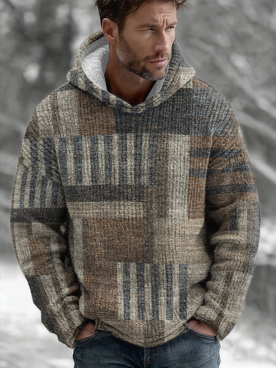 Férfi geometriai művészeti hoodie