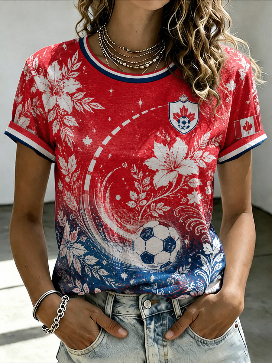 Women's Canada Football Short-Sleeved T-Shirt