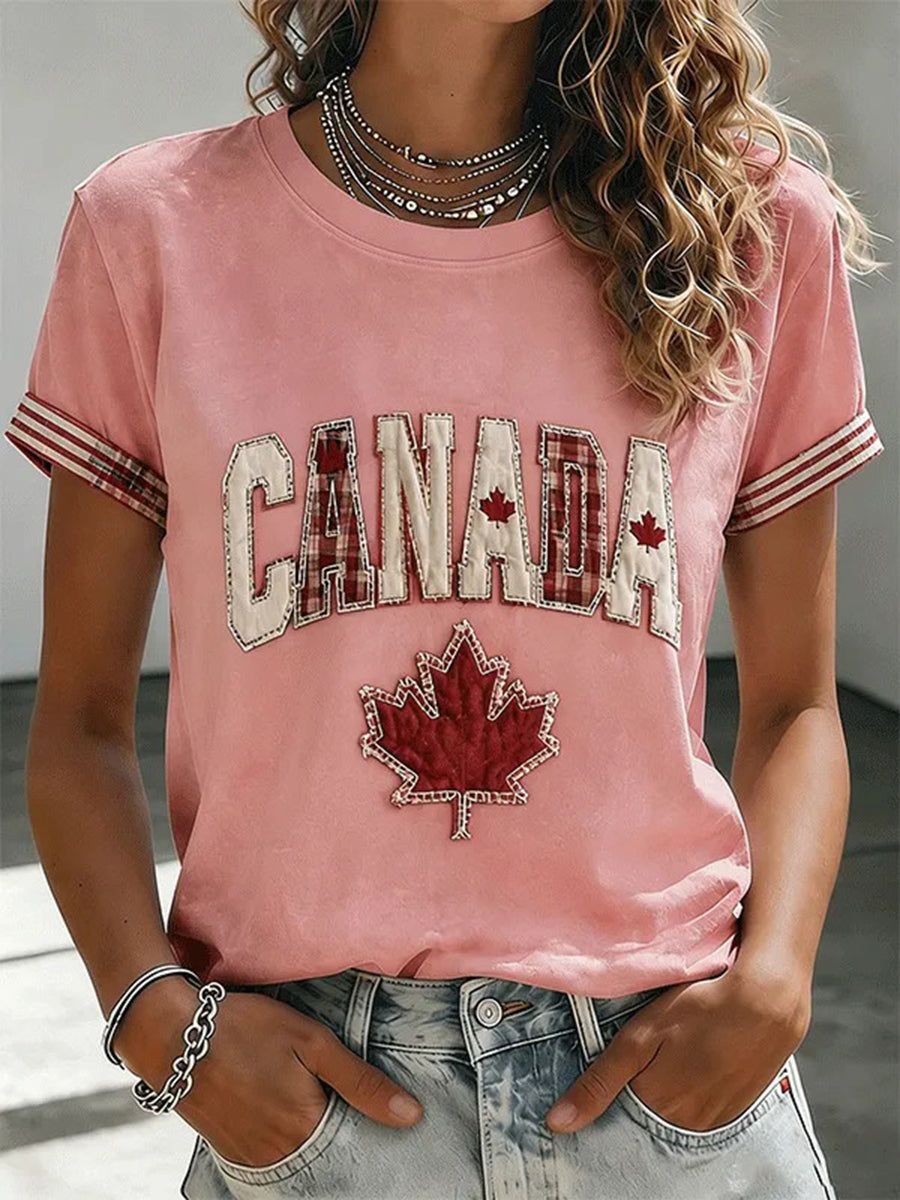Women's Canada Print Casual T-Shirt