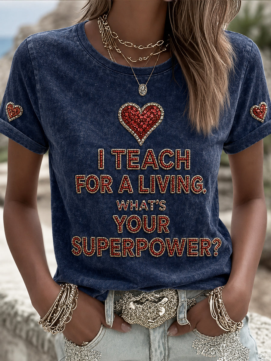 Retro Homecoming Classic Casual T-Shirt for Teachers