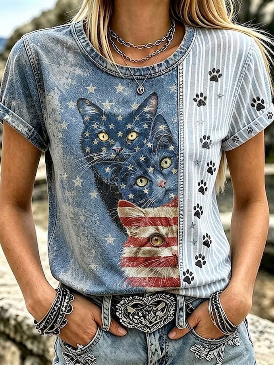 Women’s Cat Art Printed Casual Unisex Cap