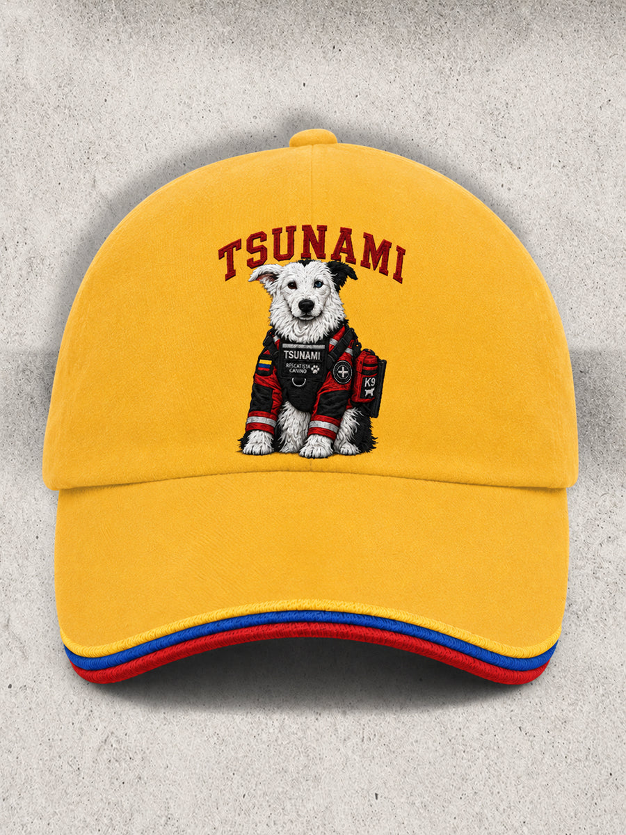 Unisex Venezuela Hero Dog Tsunami Patriotic Dog Lover Print Cap