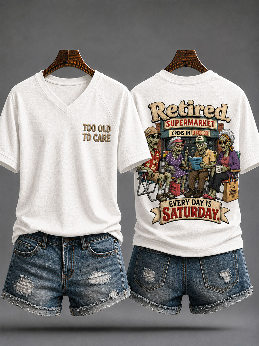 Women's 'Retired,Everyday Is Saturday' T-shirt