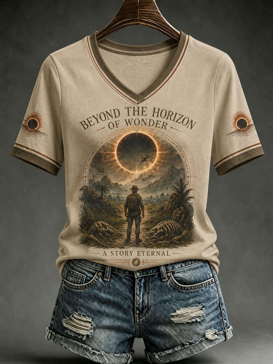 Women's Rip NZ Jurassic Legend Printed Short Sleeve T-shirt