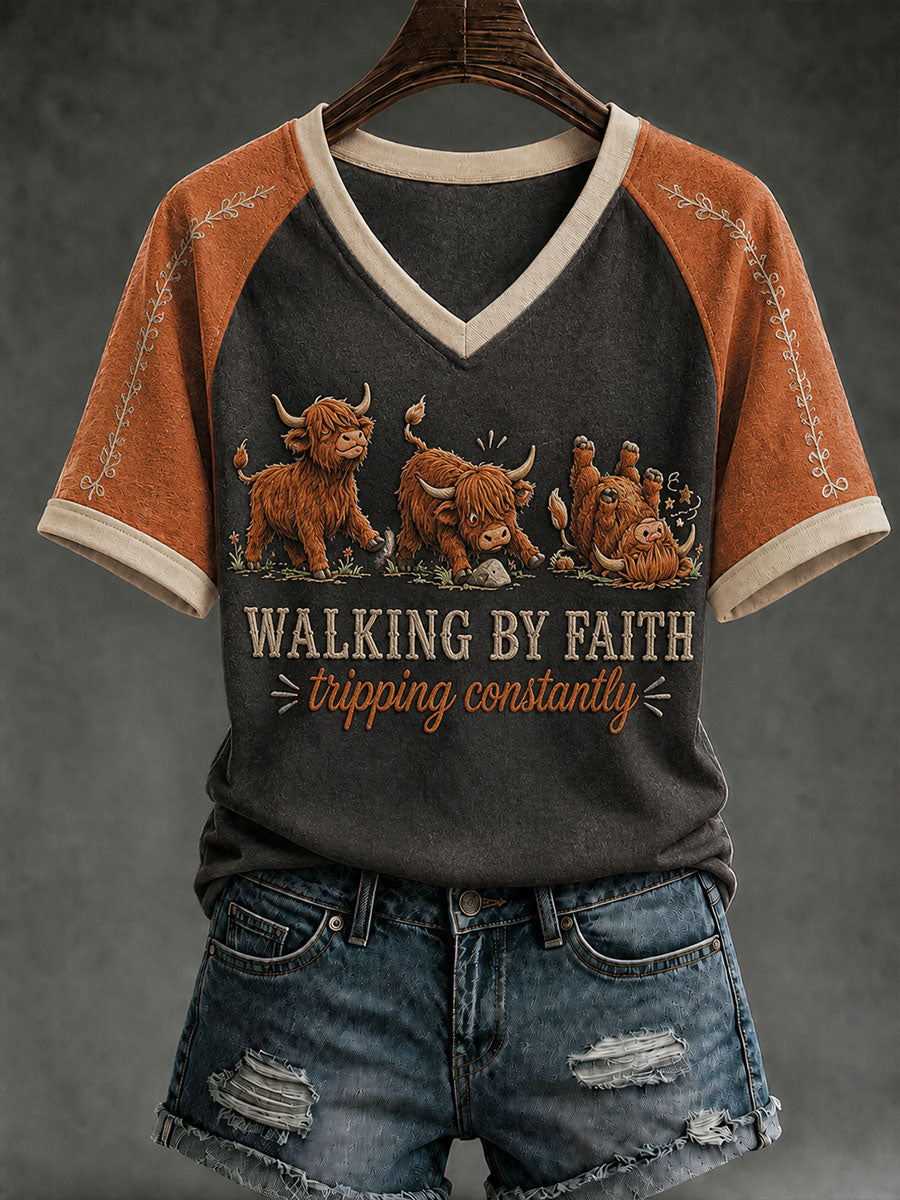Women's WalkingG By Faith Tripping Constantly T-shirt