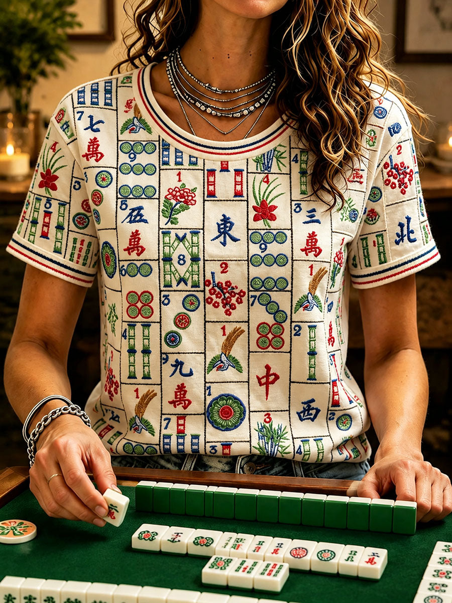 Women's Mahjong Casual T-Shirts