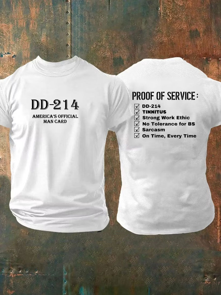 Men's DD-214 Print Short Sleeves T-shirt
