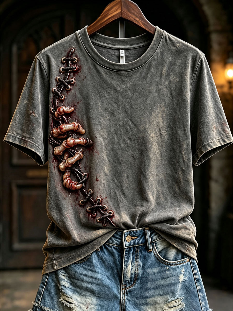 Women's Halloween Patchwork T-Shirts
