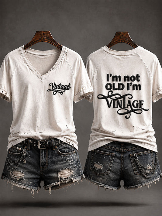 Women's 'I'm Not Old,I'm Vintage' Casual T-shirt