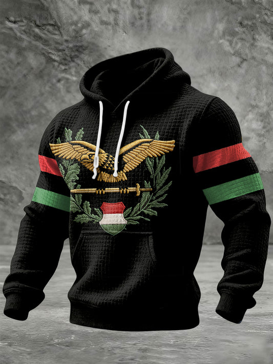 Retro magyar zászló sas hoodie