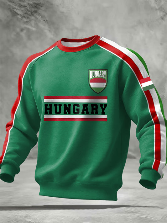 Retro magyar labdajáték alkalmi legénység pulóver