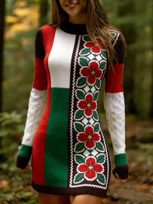 Női vintage magyar művészet kényelmes kötött ruha