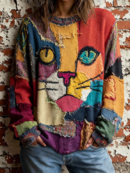 Női cat art tops