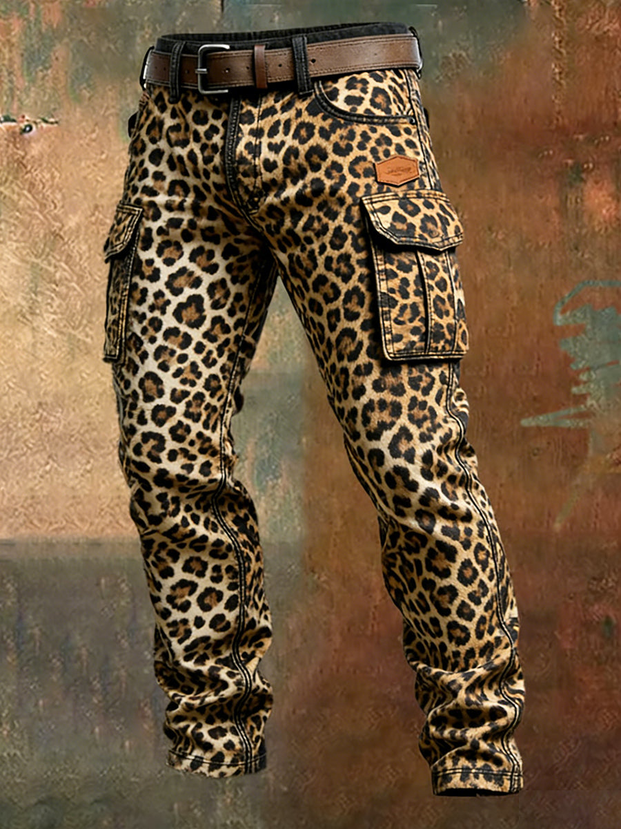 Férfi retro üzleti stílus alkalmi munka nadrág