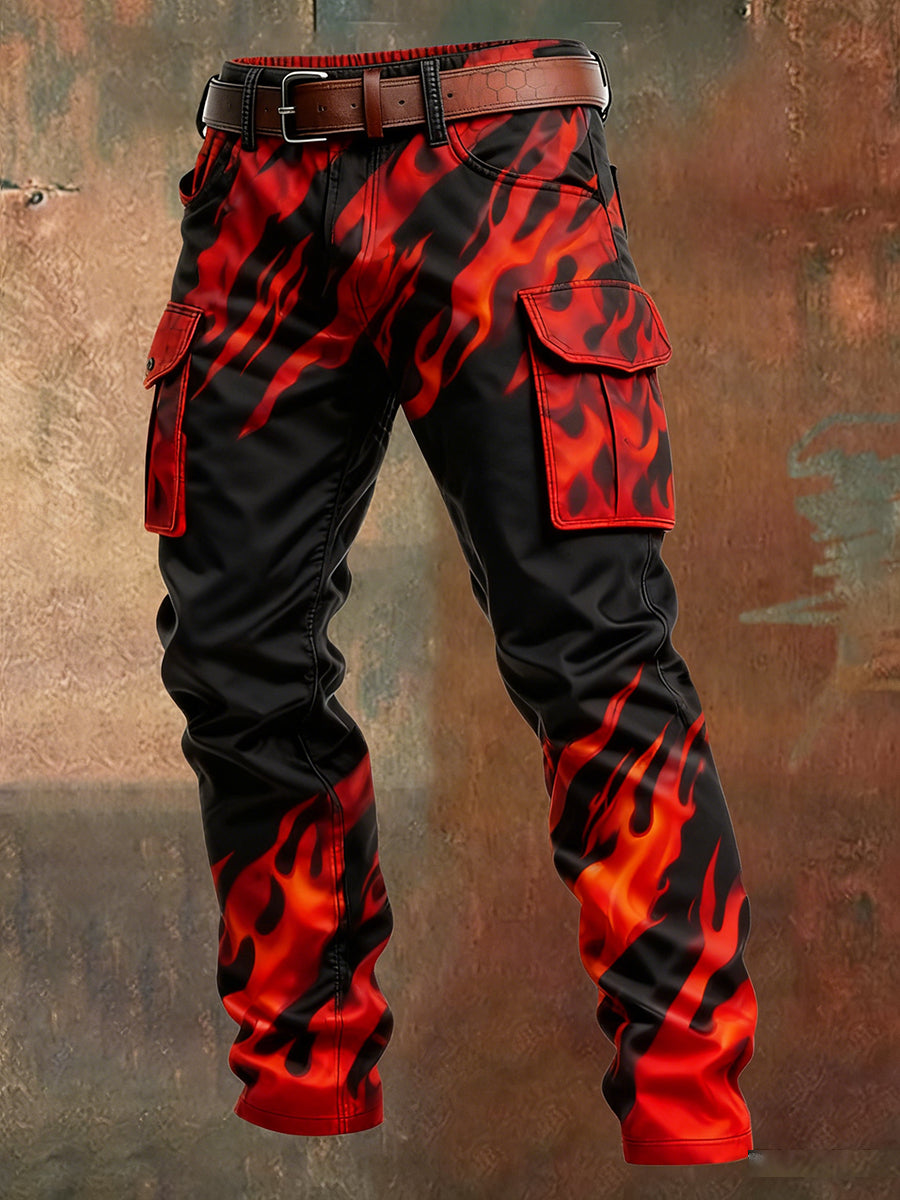 Férfi retro üzleti stílus alkalmi munka nadrág