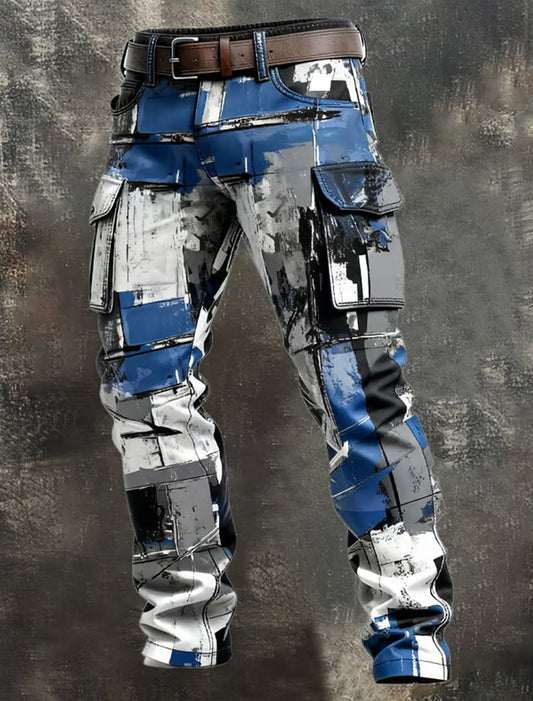 Férfi retro üzleti stílus alkalmi munka nadrág