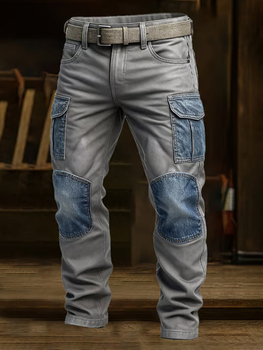 Férfi retro üzleti stílus alkalmi munka nadrág