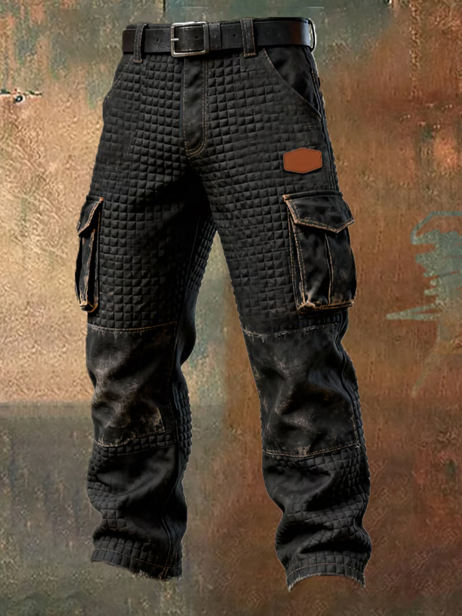 Férfi retro üzleti stílus alkalmi munka nadrág