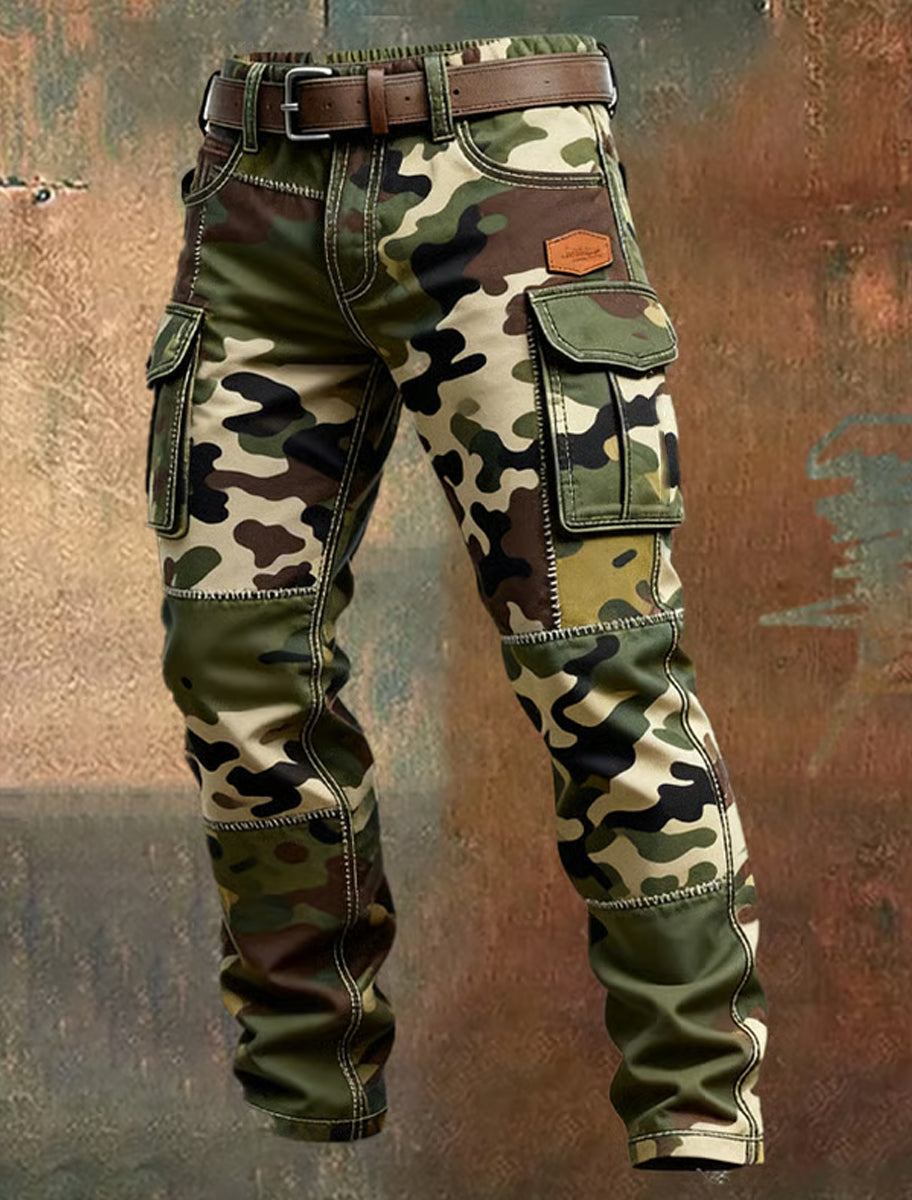 Férfi retro üzleti stílus alkalmi munka nadrág