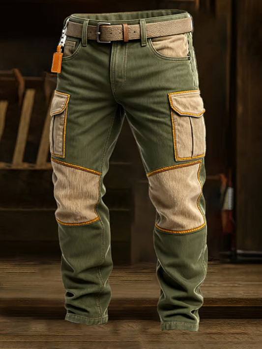 Férfi retro üzleti stílus alkalmi munka nadrág