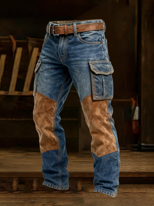 Férfi retro üzleti stílus alkalmi munka nadrág