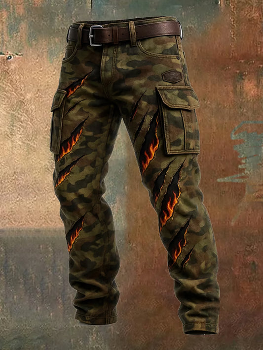 Férfi retro üzleti stílus alkalmi munka nadrág