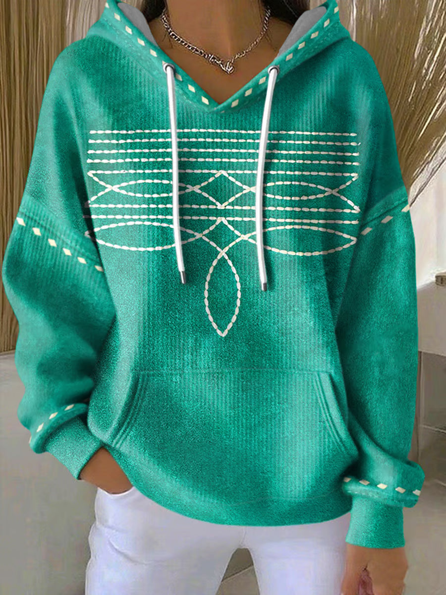 Női vintage western hoodie