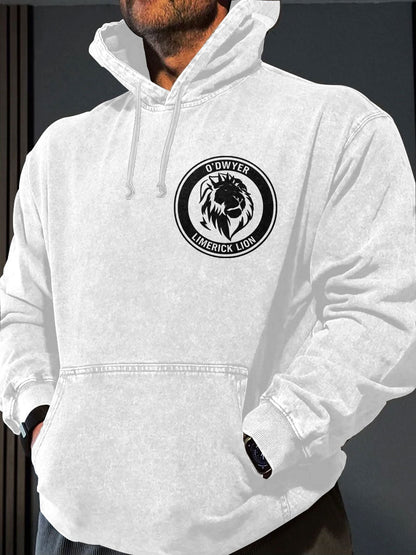 Férfi limerick lion írország legerősebb ember dbac nyomtatott kapucnis