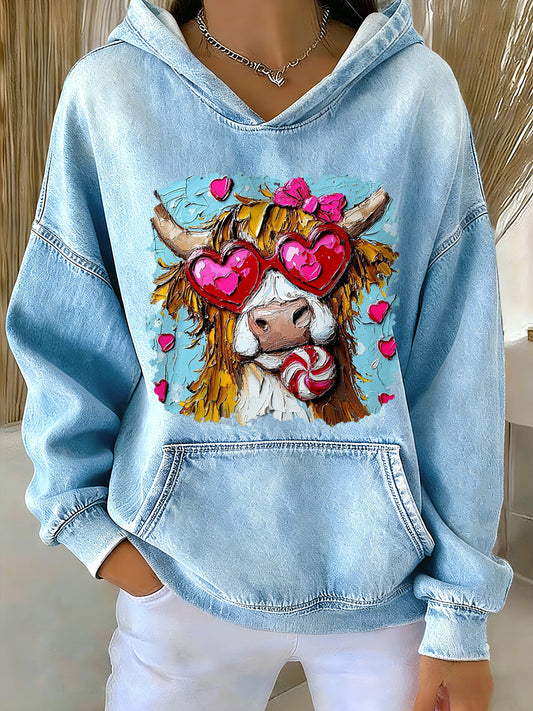 Női valentin olajfestmény art design hoodie