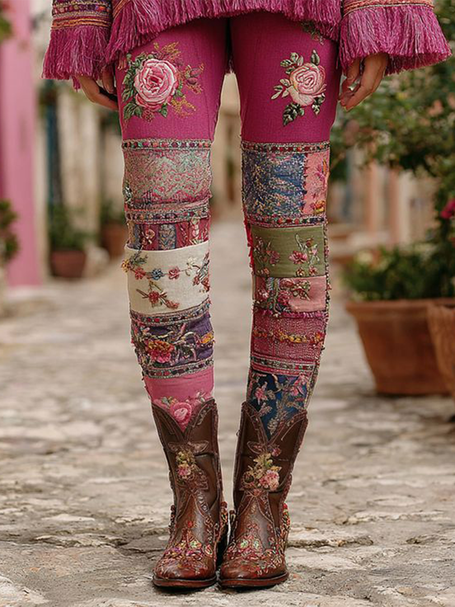 Női botanikus virágnyomat fenék