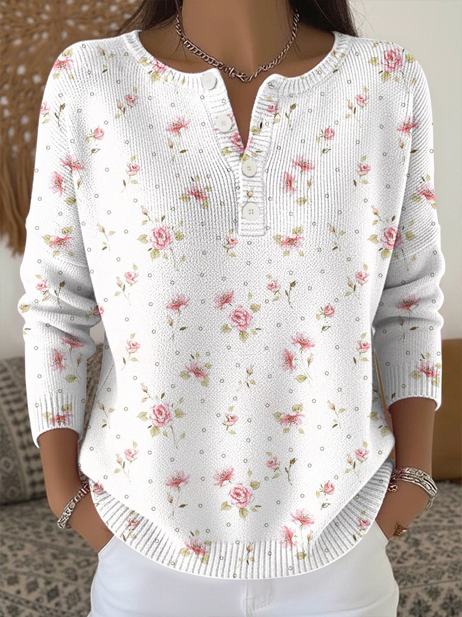 Női mellrák rózsaszín nyomtatás kötött top