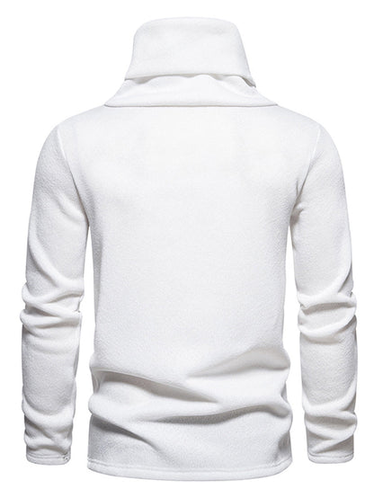 Férfi tömör színű alkalmi stílusos tekercs tetején