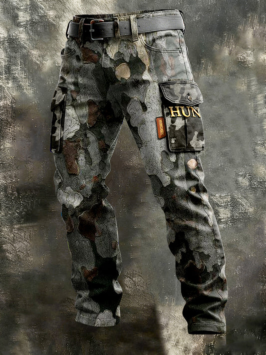 Férfi magyar álcázás nyomtatás alkalmi munka nadrág