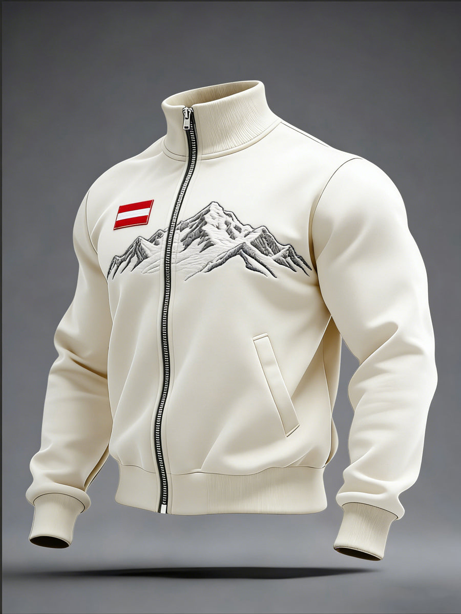 Férfi elegáns bézs osztrák hegyi pálya kabát