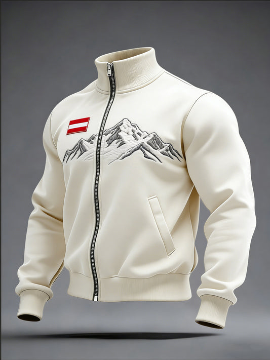 Férfi elegáns bézs osztrák hegyi pálya kabát