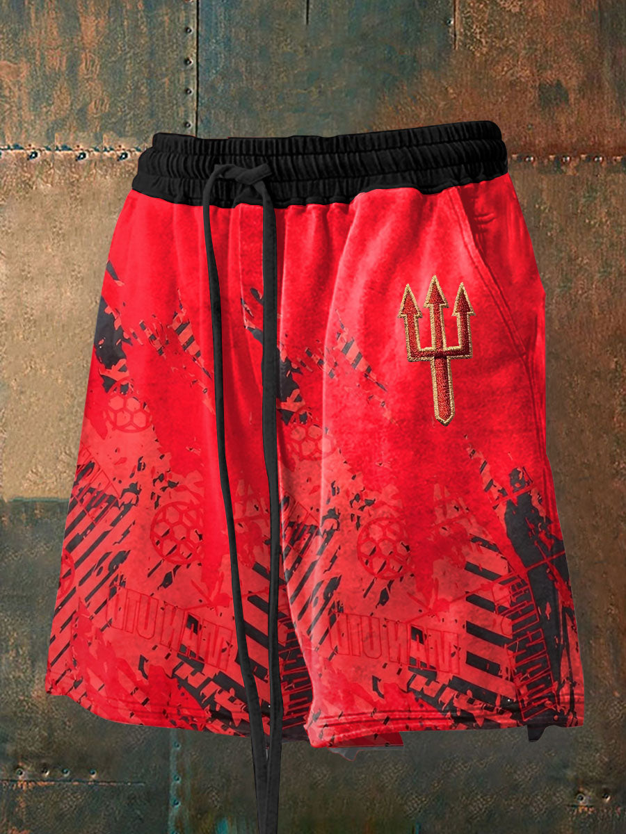 Férfi labdarúgó rajongó rövidnadrág