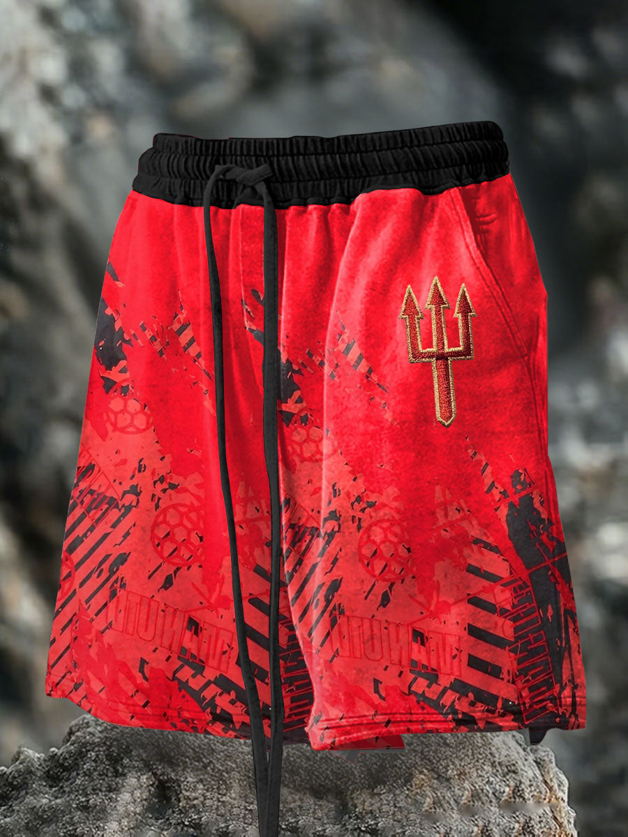 Férfi labdarúgó rajongó rövidnadrág