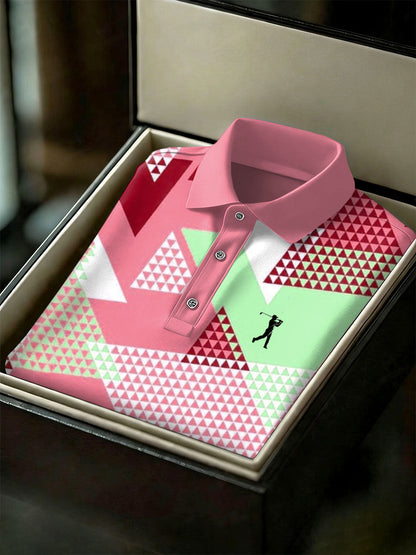 Férfi vintage üzleti stílus nyomtatott alkalmi póló