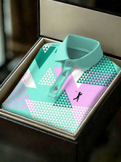 Férfi vintage üzleti stílus nyomtatott alkalmi póló