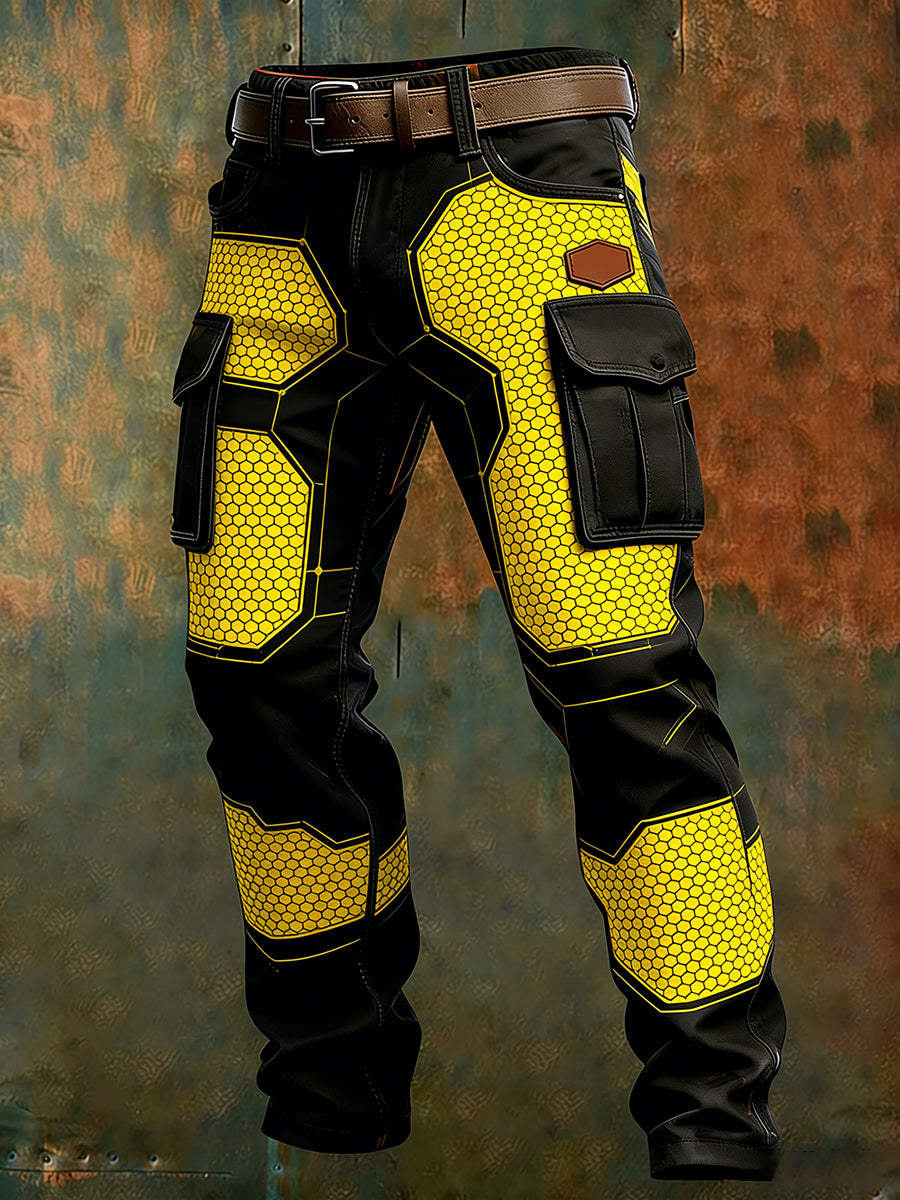 Férfi retro üzleti stílus alkalmi munka nadrág