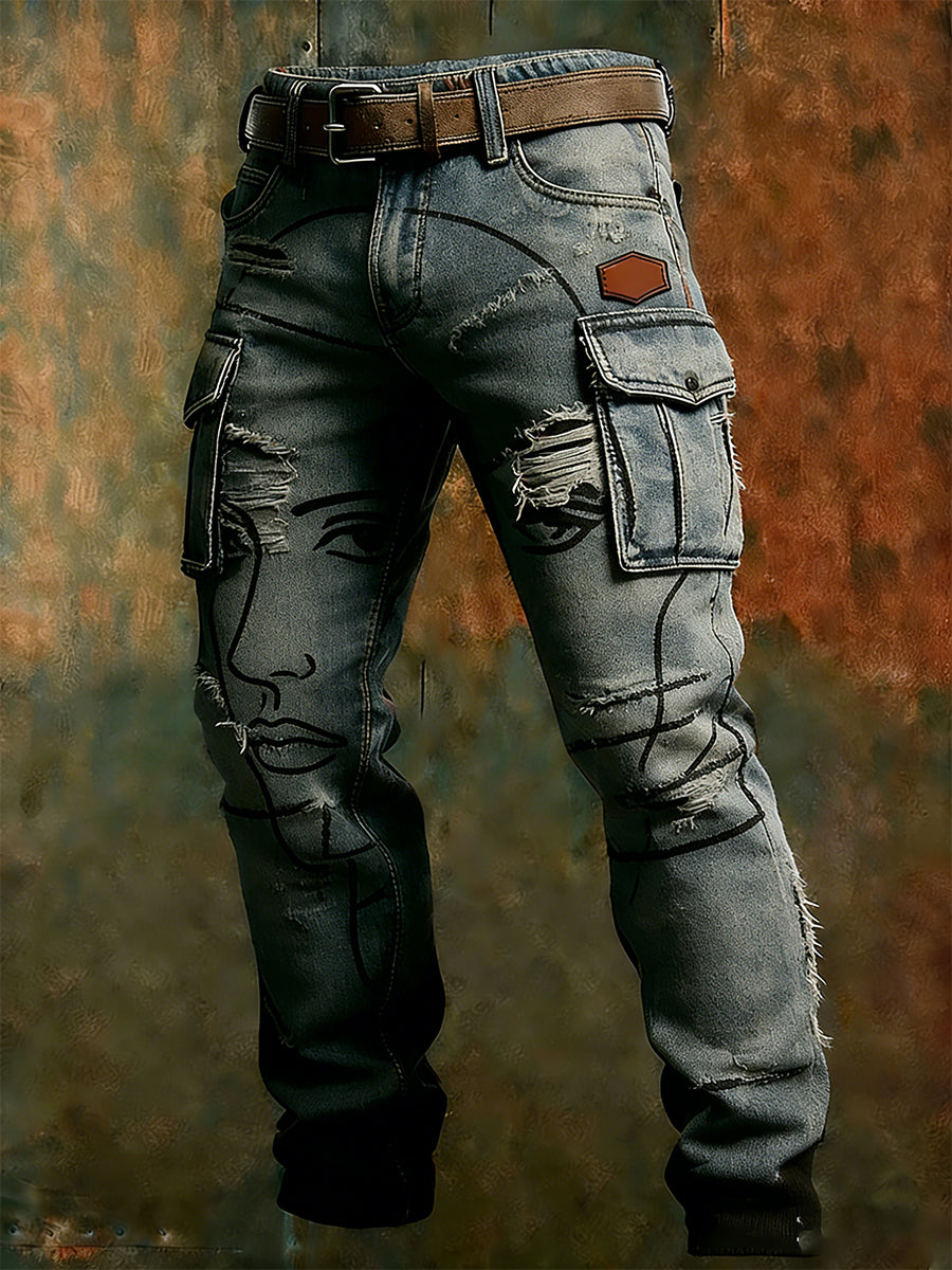 Férfi retro üzleti stílus alkalmi munka nadrág