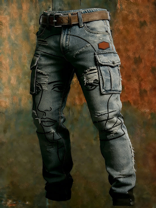 Férfi retro üzleti stílus alkalmi munka nadrág